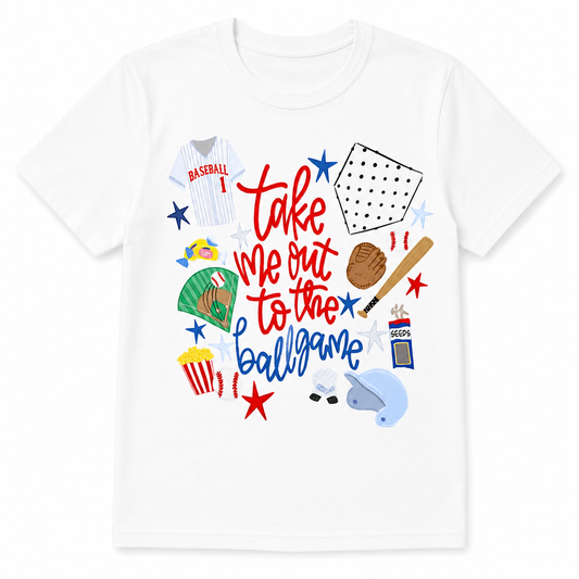 'Take Me Out to the Ballgame' Tank or Tee (Multiple Colors)