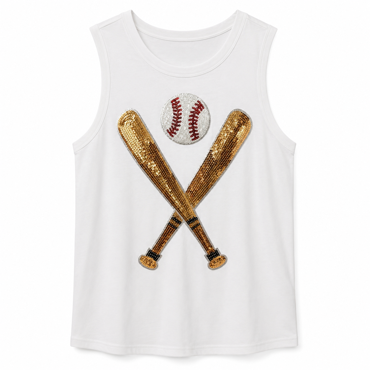 'Baseball Bling' Sequin Tank or Tee