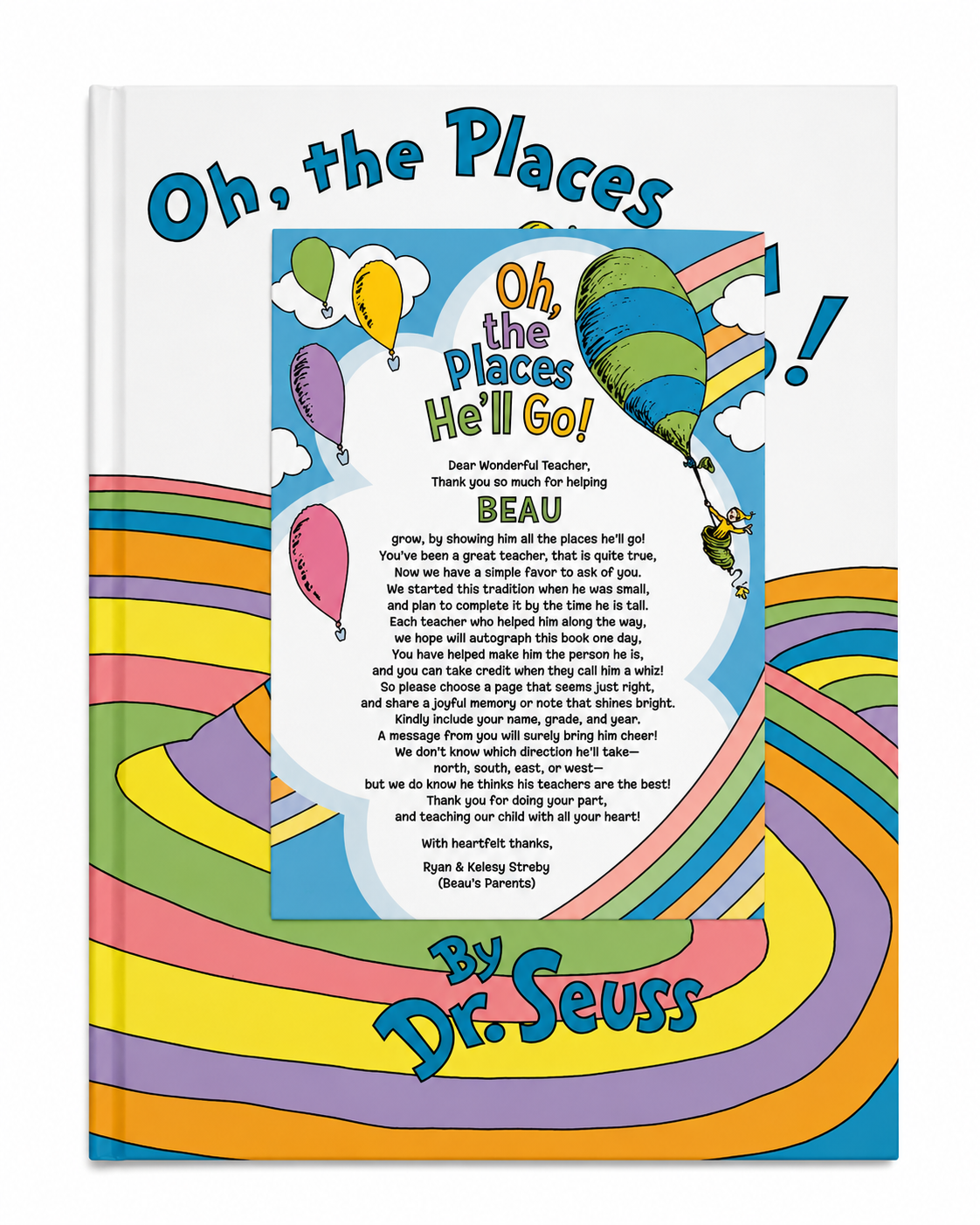 'Oh The Places You'll Go' Hardcover Book & Instruction Card Set