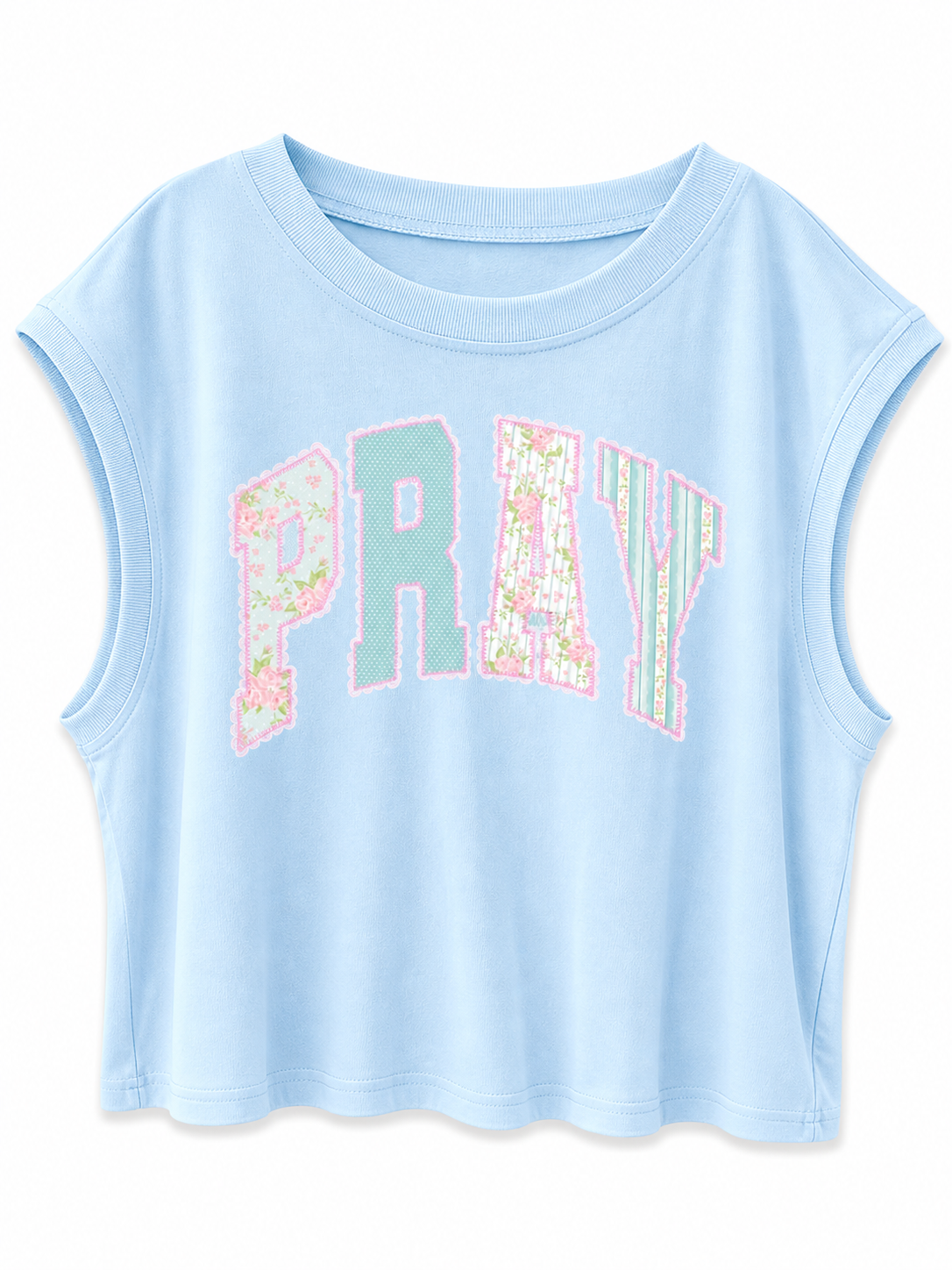 'Pray' Cropped Cap Sleeve Tank (Multiple Colors)