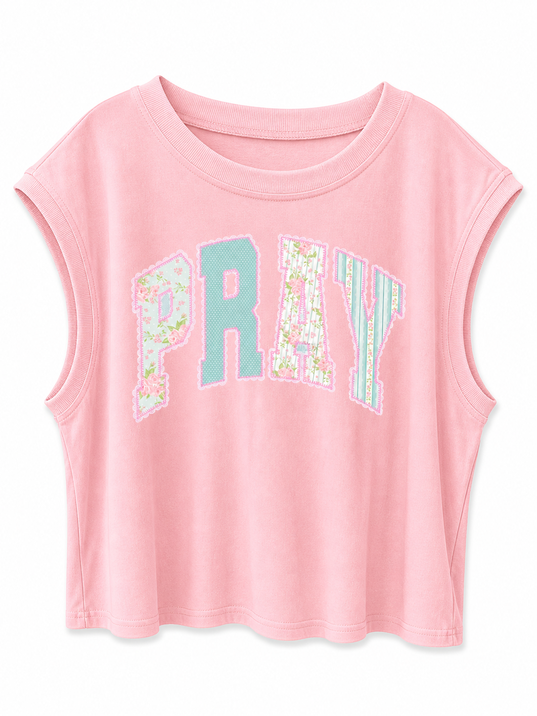 'Pray' Cropped Cap Sleeve Tank (Multiple Colors)