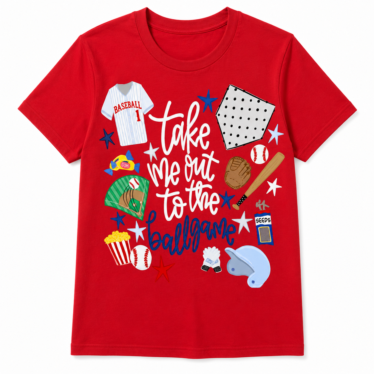 'Take Me Out to the Ballgame' Tank or Tee (Multiple Colors)
