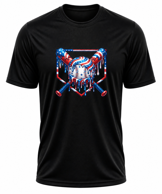 'Baseball Drip' YOUTH Performance Tee (Multiple Colors)