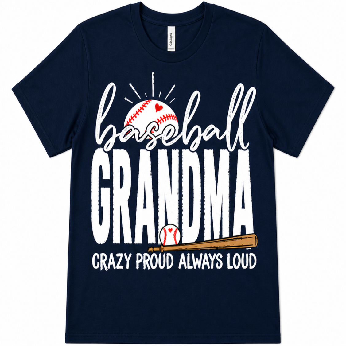 'Baseball Grandma' Distressed Tee