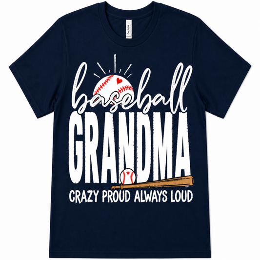 'Baseball Grandma' Distressed Tee
