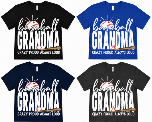 'Baseball Grandma' Distressed Tee