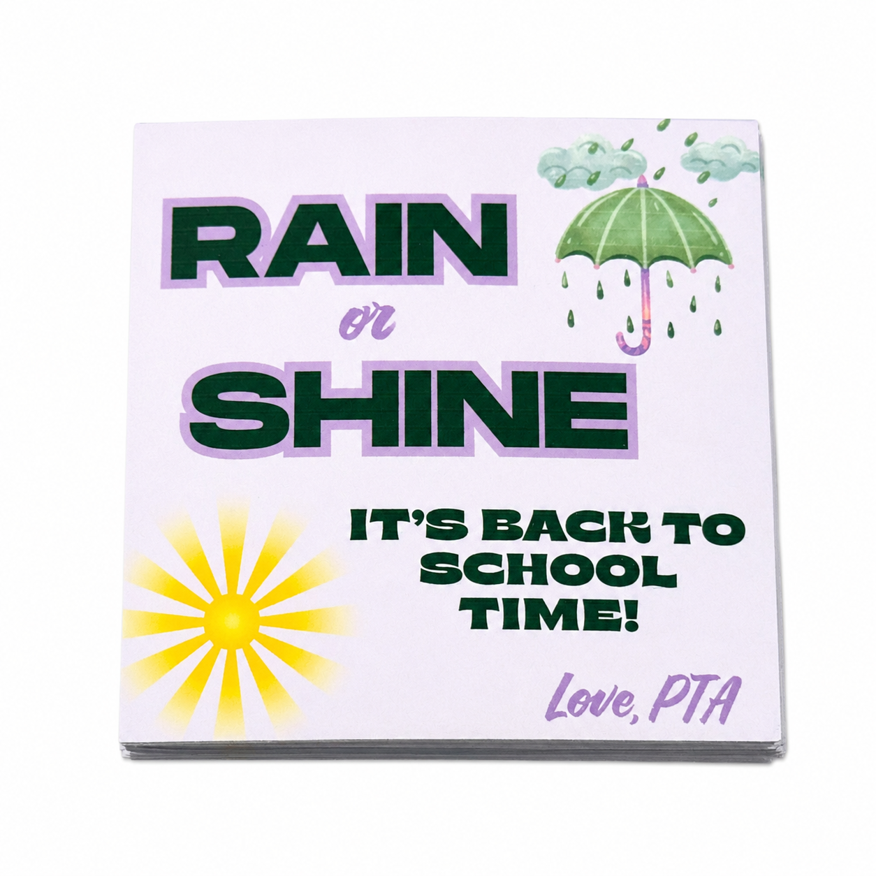 'Rain or Shine' Gift Tag