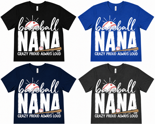 'Baseball Nana' Distressed Tee