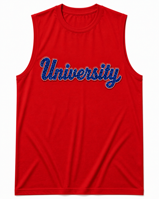 (Pre-Order) 'University Blue' Script Sequin YOUTH Tank (Multiple Colors)