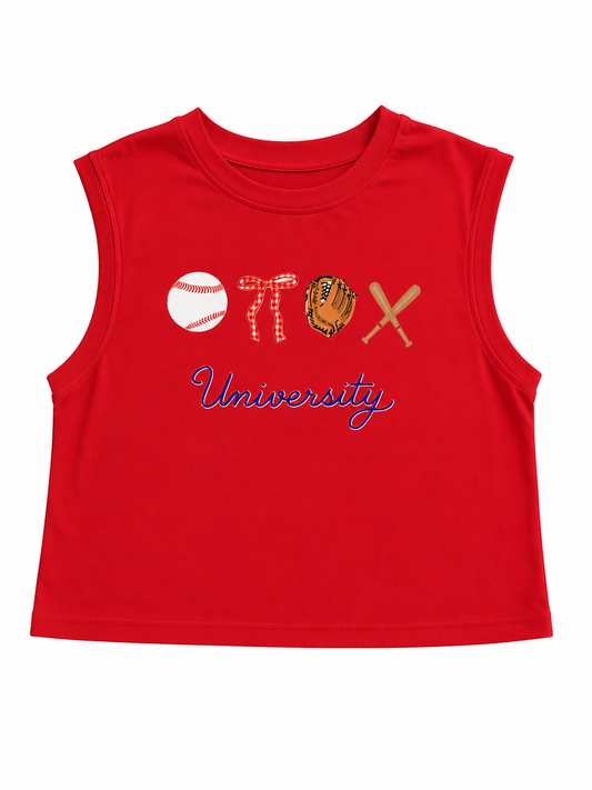 'Bows and Baseball' Tank or Tee (Multiple Colors)