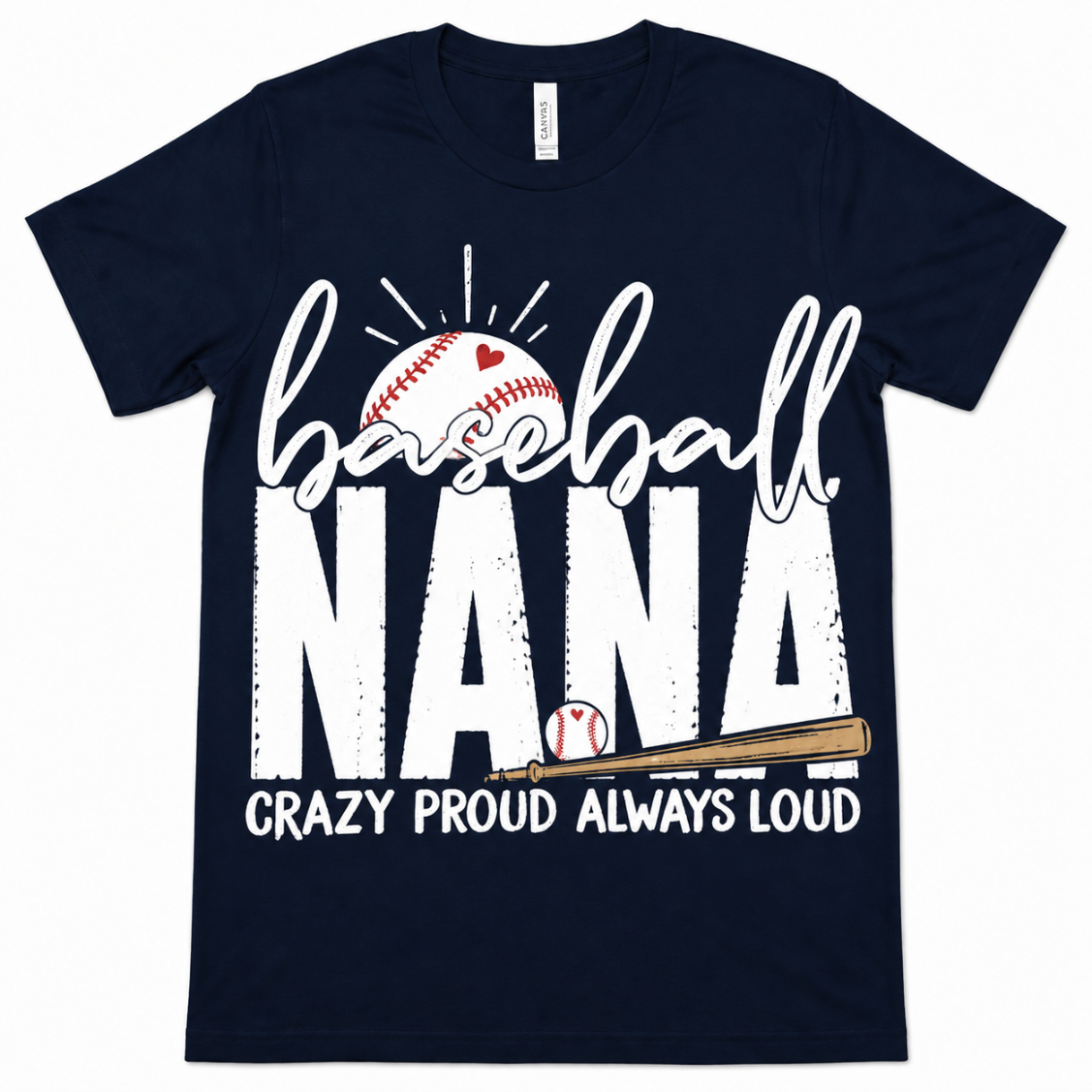 'Baseball Nana' Distressed Tee
