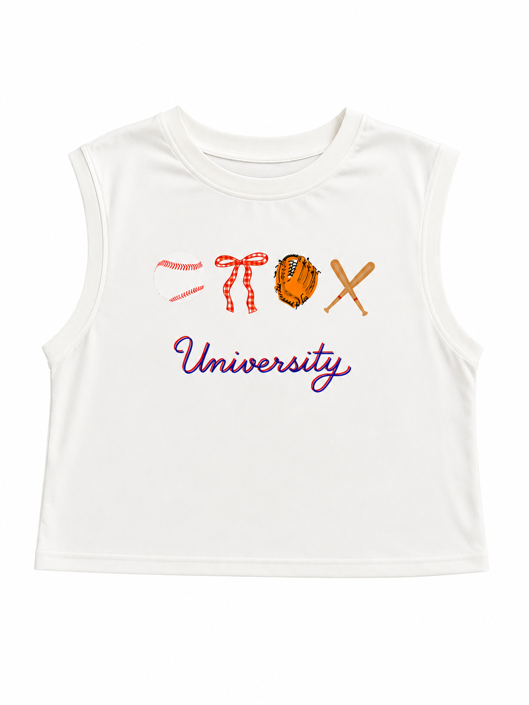 'Bows and Baseball' Tank or Tee (Multiple Colors)