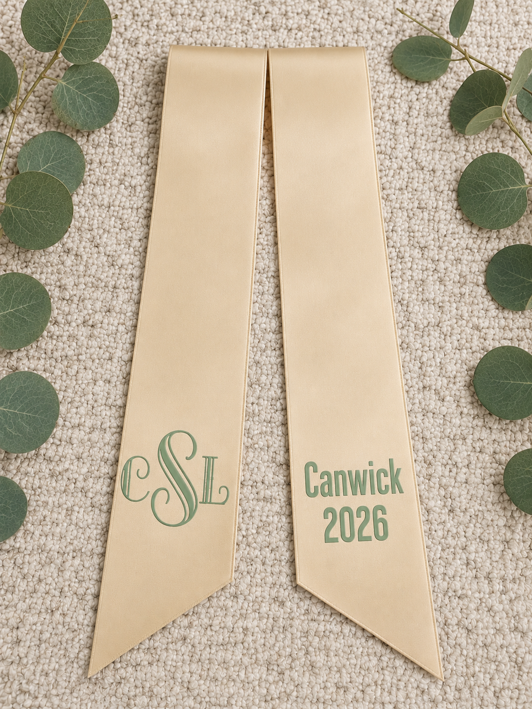 'Champage' Custom Bouquet Ribbon