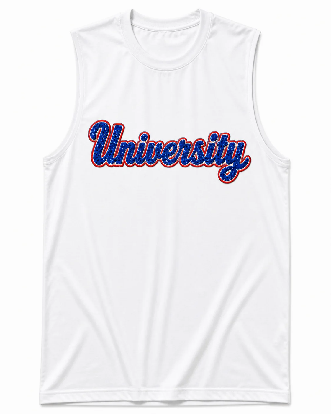 (Pre-Order) 'University Blue' Script Sequin YOUTH Tank (Multiple Colors)
