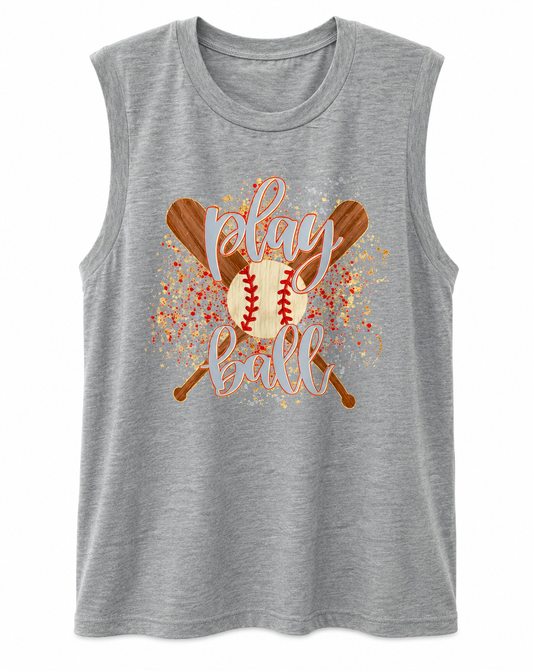 'Play Ball' Tank or Tee (Multiple Colors)