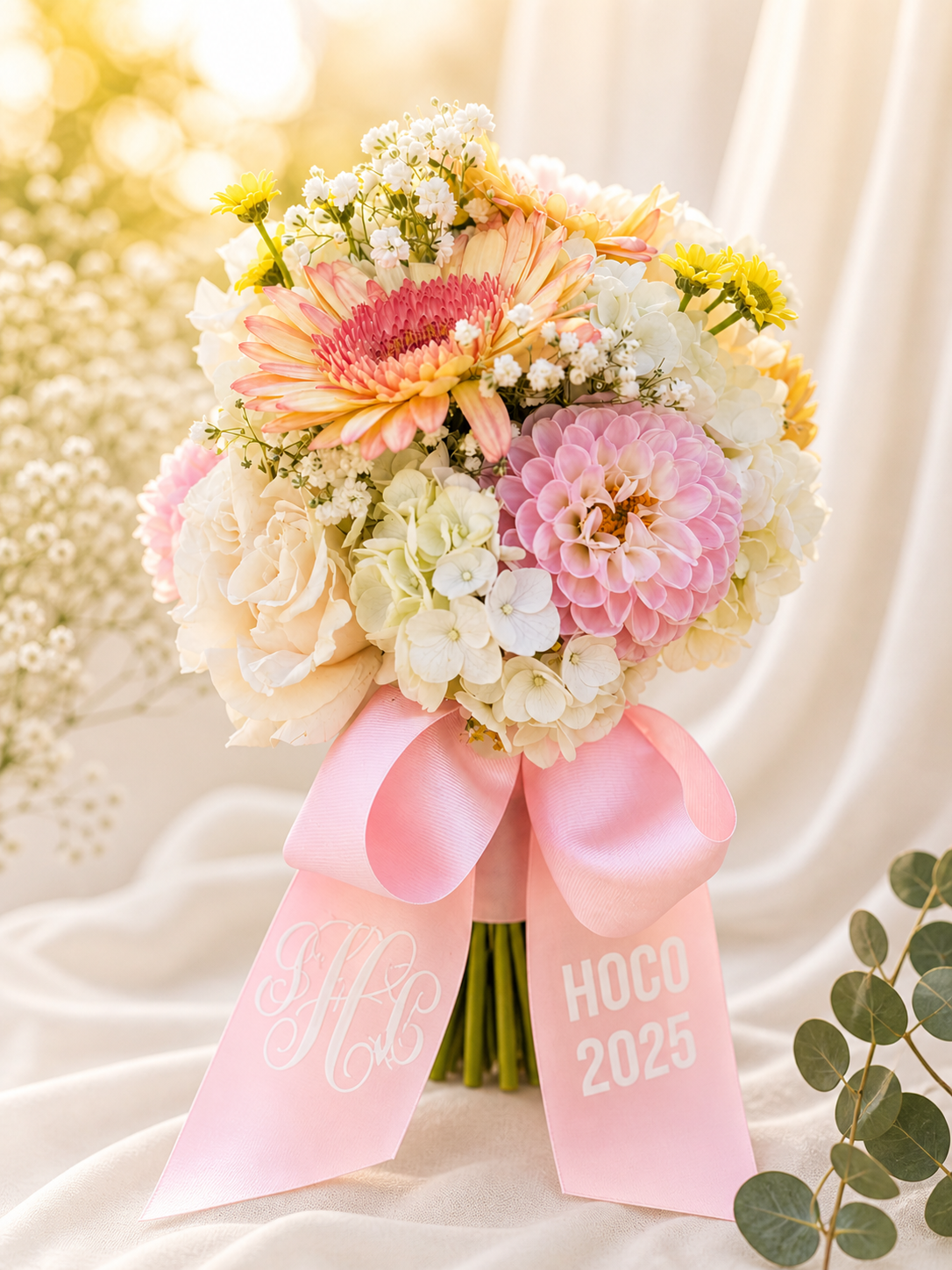 'Champage' Custom Bouquet Ribbon