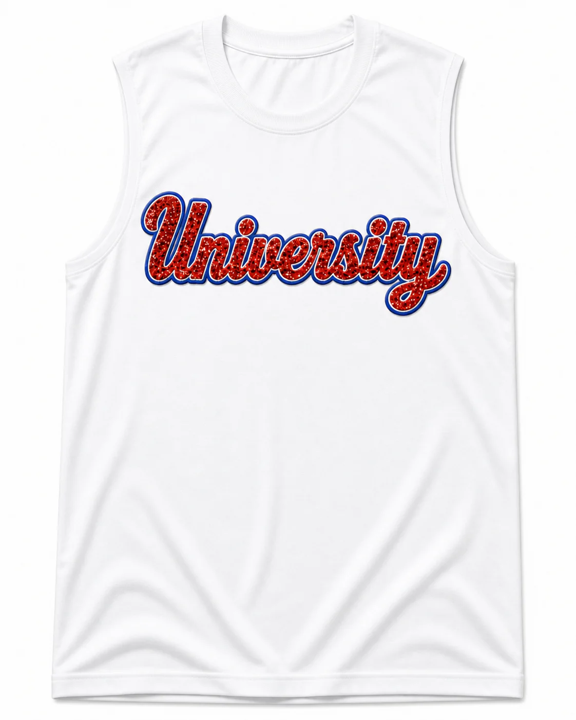(Pre-Order) 'University Red' Script Sequin YOUTH Tank (Multiple Colors)