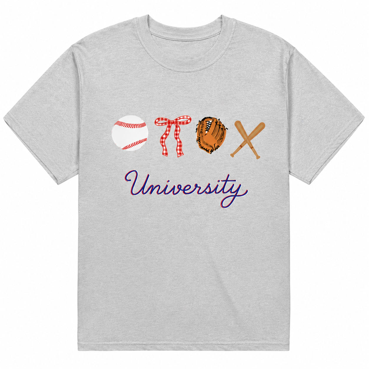 'Bows and Baseball' Tank or Tee (Multiple Colors)
