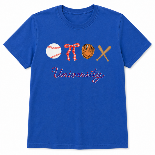 'Bows and Baseball' Tank or Tee (Multiple Colors)
