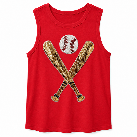 'Baseball Bling' Sequin Tank or Tee