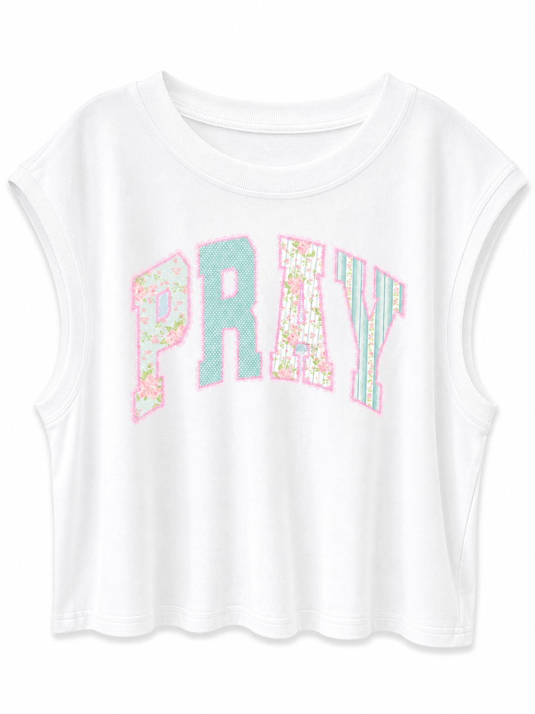 'Pray' Cropped Cap Sleeve Tank (Multiple Colors)